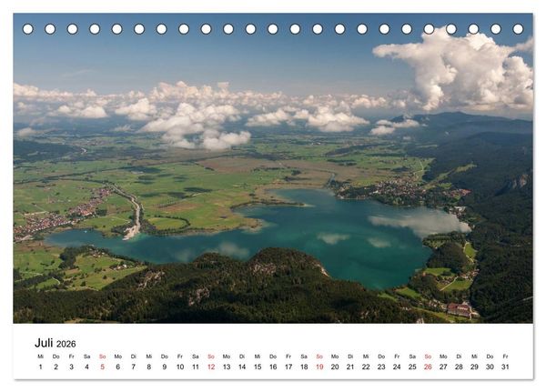 Produktbild: Berge und Seen rund um die Zugspitze (Tischkalender 2026 DIN A5 quer), CALVENDO Monatskalender