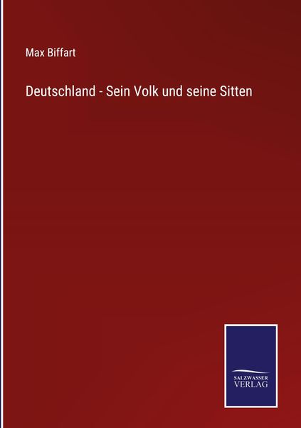 Produktbild: Deutschland - Sein Volk und seine Sitten