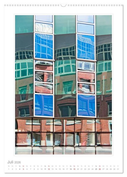 Produktbild: Spiegelungen in der Architektur (hochwertiger Premium Wandkalender 2026 DIN A2 hoch), Kunstdruck in Hochglanz