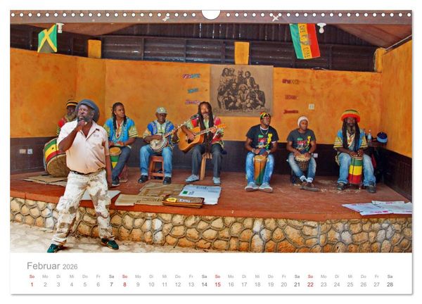 Produktbild: JAMAIKA Reggae, Rastafari und paradiesische Natur. (Wandkalender 2026 DIN A3 quer), CALVENDO Monatskalender