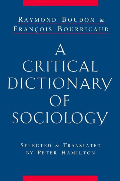 Produktbild: A Critical Dictionary of Sociology