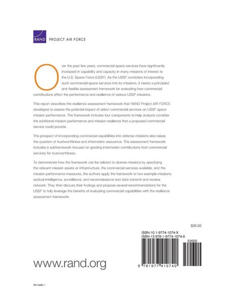 Produktbild: The Resilience Assessment Framework
