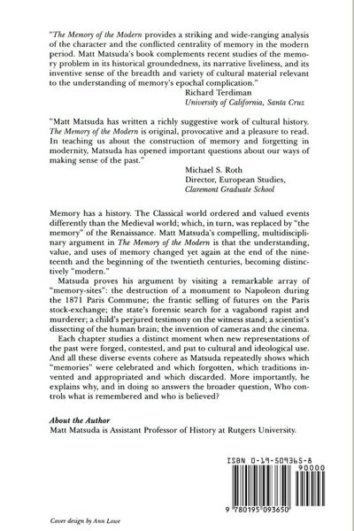 Produktbild: The Memory of the Modern