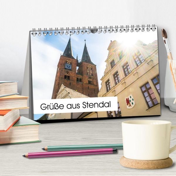Produktbild: Gr&uuml;&szlig;e aus Stendal: Kalender 2026 (Tischkalender 2026 DIN A5 quer), CALVENDO Monatskalender