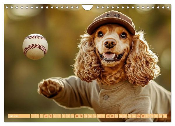 Produktbild: Lustige Sportarten f&uuml;r Hunde (Wandkalender 2026 DIN A4 quer), CALVENDO Monatskalender