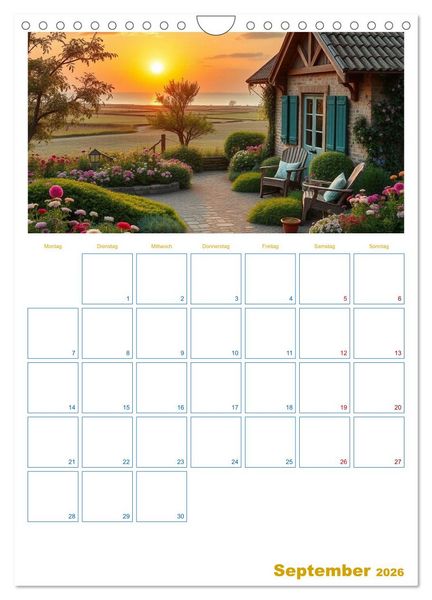 Produktbild: Cottagetr&auml;ume - Ein Jahr voller l&auml;ndlicher Magie (Wandkalender 2026 DIN A4 hoch), CALVENDO Monatskalender