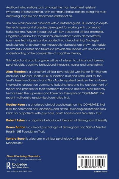 Produktbild: Cognitive Therapy for Command Hallucinations
