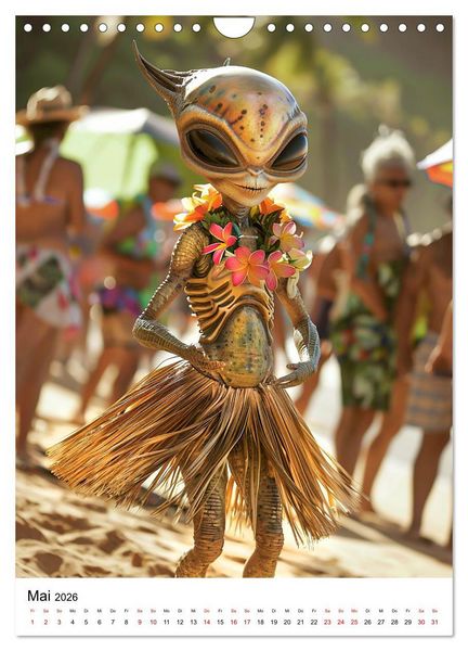 Produktbild: Aliens im Urlaub (Wandkalender 2026 DIN A4 hoch), CALVENDO Monatskalender