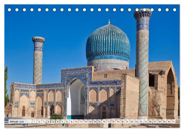 Produktbild: Usbekistan Mythos Seidenstra&szlig;e hautnah (Tischkalender 2026 DIN A5 quer), CALVENDO Monatskalender