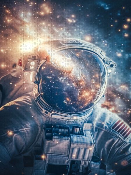 Produktbild: CALVENDO Puzzle Die Dunkelheit des Weltraums birgt das Licht der Erkenntnis | 1000 Teile Lege-Gr&ouml;&szlig;e 64x48cm Foto-Puzzle f&uuml;r gl&uuml;ckliche Stunden