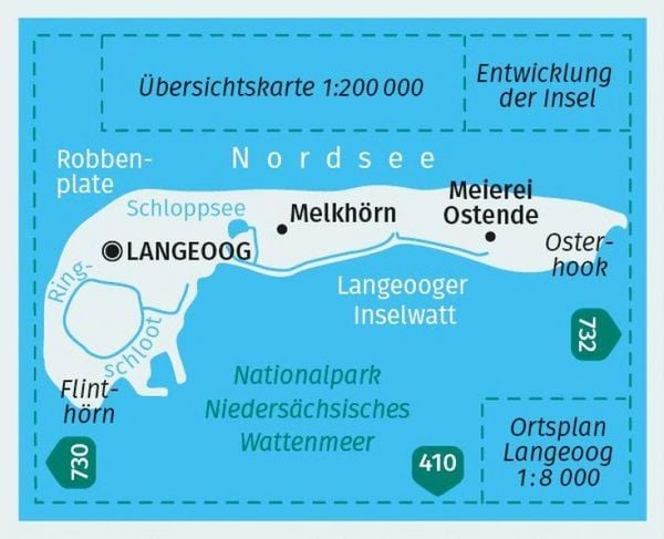 Produktbild: KOMPASS Wanderkarte 731 Langeoog im Nationalpark Nieders&auml;chsisches Wattenmeer 1:15.000