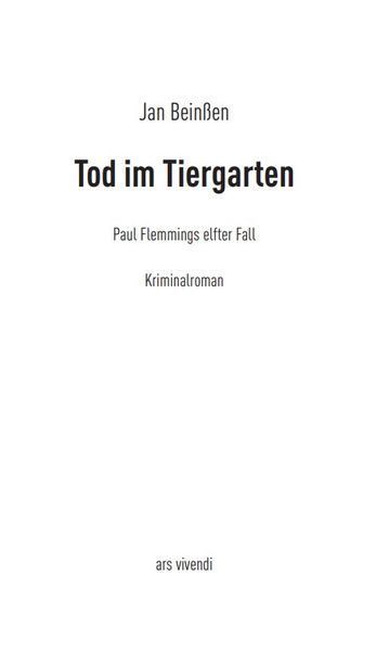 Produktbild: Tod im Tiergarten