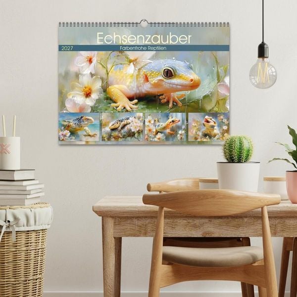 Produktbild: Echsenzauber. Farbenfrohe Reptilien (Wandkalender 2027 DIN A3 quer), CALVENDO Monatskalender