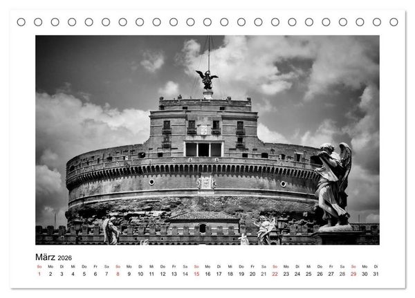 Produktbild: ROM Monochrom (Tischkalender 2026 DIN A5 quer), CALVENDO Monatskalender
