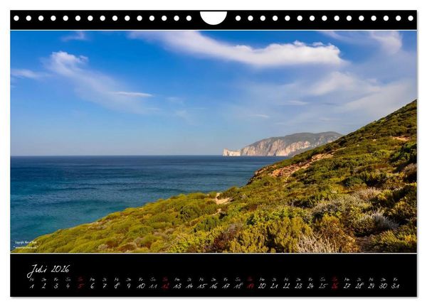 Produktbild: Sardinien Panoramakalender (Wandkalender 2026 DIN A4 quer), CALVENDO Monatskalender