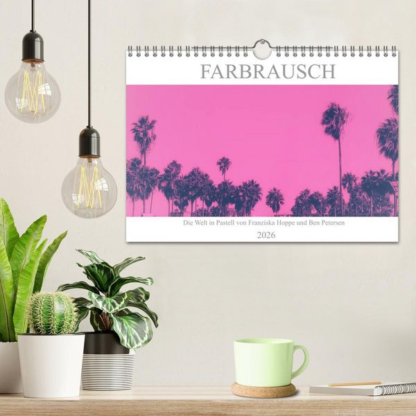 Produktbild: Farbrausch - die Welt in Pastell (Wandkalender 2026 DIN A4 quer), CALVENDO Monatskalender
