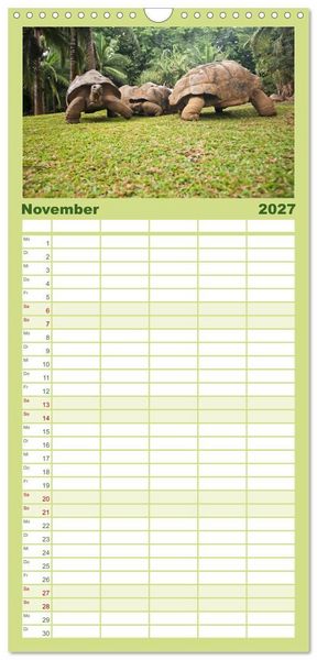 Produktbild: Familienplaner 2027 - Mauritius mit 5 Spalten (Wandkalender, 21 x 45 cm) CALVENDO