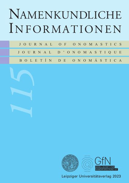 Produktbild: Namenkundliche Informationen 115