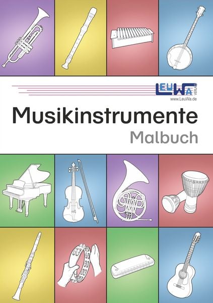 Musikinstrumente Malbuch -