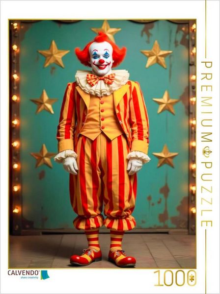 CALVENDO Puzzle Der Clown mit buntem Kostüm | 1000 Teile Lege-Größe 64x48cm Foto-Puzzle für glückliche Stunden, Sonstige von , Calvendo Puzzle,