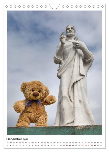 Produktbild: Travelling Teddy Cuba Edition 2026 (Wall Calendar 2026 DIN A4 portrait), CALVENDO 12 Month Wall Calendar
