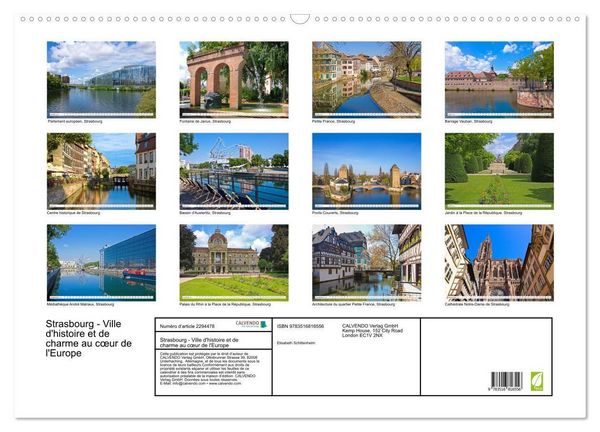 Produktbild: Strasbourg - Ville d'histoire et de charme au c&oelig;ur de l'Europe (Calendrier mural 2027 DIN A2 vertical), CALVENDO calendrier mensuel