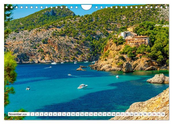 Produktbild: Mallorca - Sch&ouml;ne Impressionen der Insel (Wandkalender 2026 DIN A4 quer), CALVENDO Monatskalender