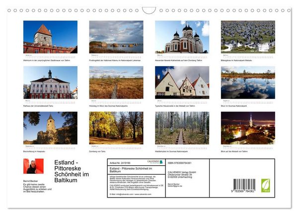 Produktbild: Estland - Pittoreske Sch&ouml;nheit im Baltikum (Wandkalender 2027 DIN A3 quer), CALVENDO Monatskalender