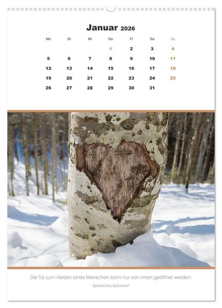 Produktbild: Attraktive Herzmotive 2026 (Wandkalender 2026 DIN A2 hoch), CALVENDO Monatskalender