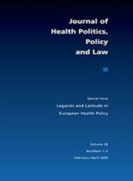Produktbild: Wilsford, D: Legacies and Latitude in European Health Policy