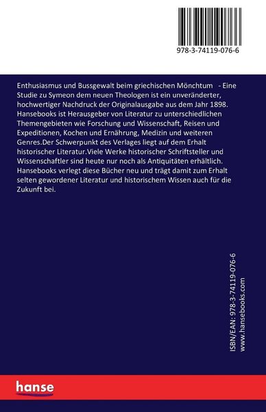 Produktbild: Enthusiasmus und Bussgewalt beim griechischen M&ouml;nchtum