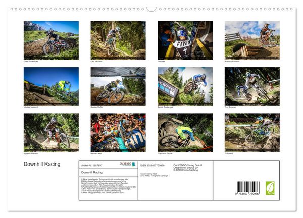 Produktbild: Downhill Racing (hochwertiger Premium Wandkalender 2026 DIN A2 quer), Kunstdruck in Hochglanz