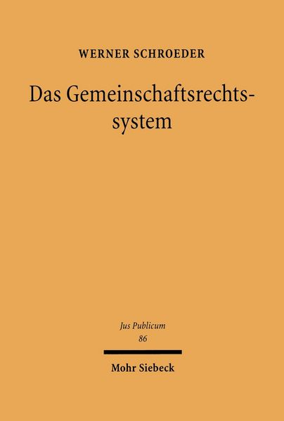 Produktbild: Das Gemeinschaftsrechtssystem