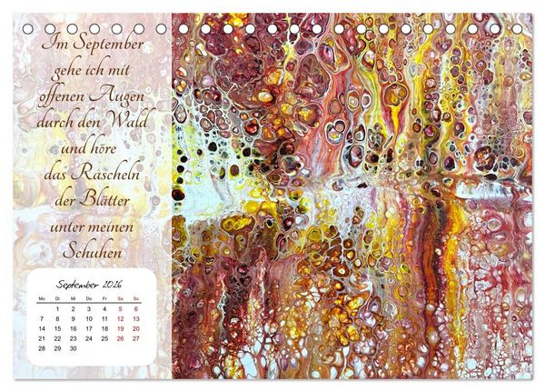 Produktbild: Dein Jahr gef&uuml;llt mit Achtsamkeit (Tischkalender 2026 DIN A5 quer), CALVENDO Monatskalender