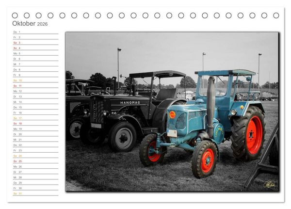 Produktbild: Oldtimer - Trecker Nostalgie (Tischkalender 2026 DIN A5 quer), CALVENDO Monatskalender
