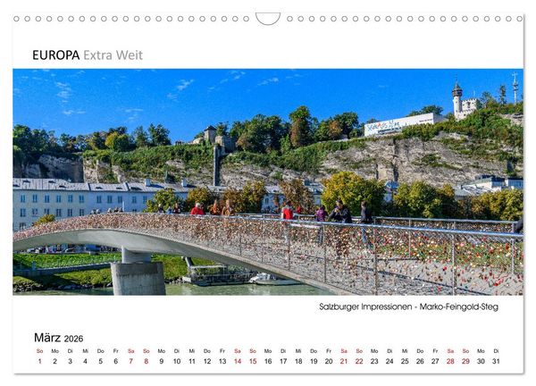 Produktbild: Salzburger Impressionen - Panoramabilder (Wandkalender 2026 DIN A3 quer), CALVENDO Monatskalender