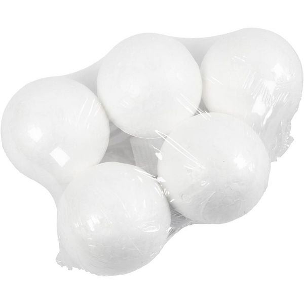 Produktbild: Creativ Company Styropor-Kugeln, D 7 cm, Wei&szlig;, 5 Stk
