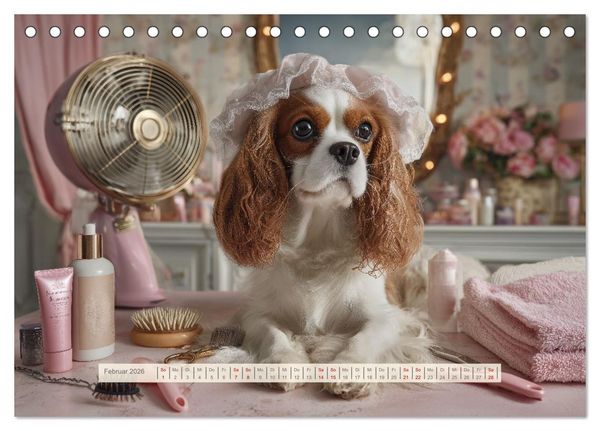 Produktbild: Cavalier King Charles Spaniel. Die lustigsten Cavalier Momente des Jahres. (Tischkalender 2026 DIN A5 quer), CALVENDO Monatskalender