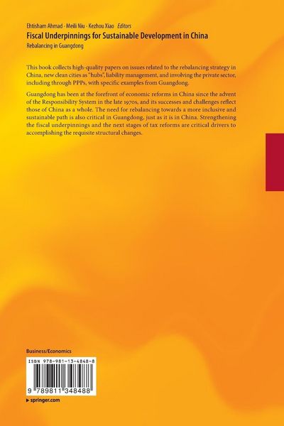 Produktbild: Fiscal Underpinnings for Sustainable Development in China