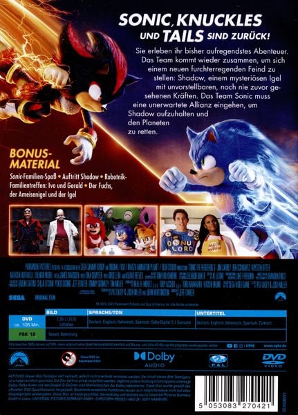 Sonic the Hedgehog 3 (DVD)