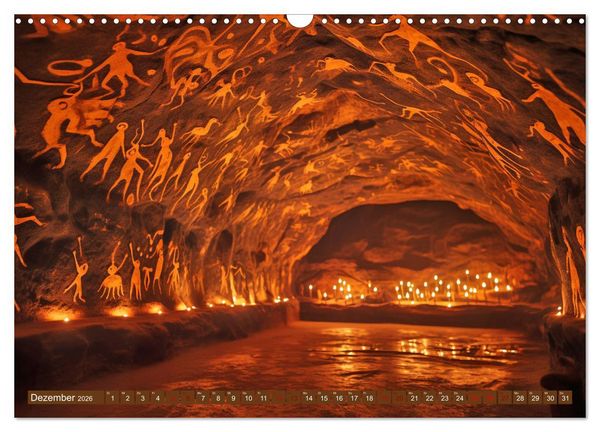 Produktbild: Steinzeit Galerie (Wandkalender 2026 DIN A3 quer), CALVENDO Monatskalender