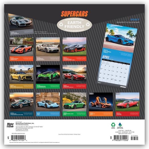 Produktbild: Supercars &ndash; Supersportwagen 2027 &ndash; 16-Monatskalender