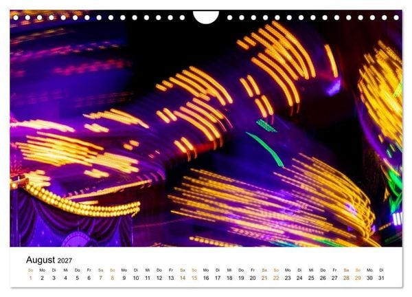 Produktbild: Lichter des Jahrmarkts in Langzeitbelichtung (Wandkalender 2027 DIN A4 quer), CALVENDO Monatskalender