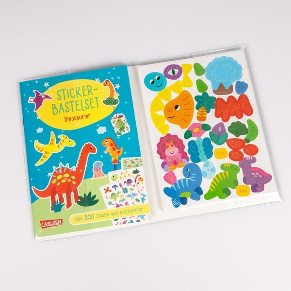 Produktbild: Bastelset f&uuml;r Kinder: Sticker-Bastelset: Dinosaurier