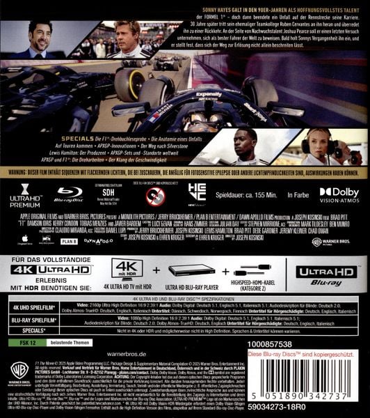Produktbild: F1 (4K Ultra HD) (+ Blu-ray)