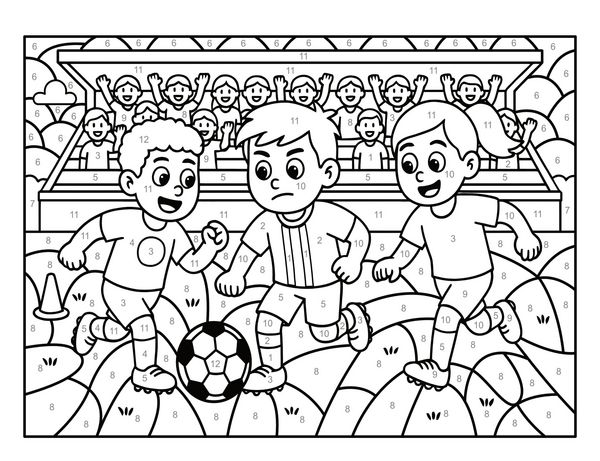 Produktbild: Malen nach Zahlen Fu&szlig;ball Malbuch f&uuml;r Kinder ab 5&ndash;7 Jahren