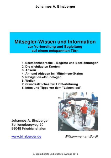 Mitsegler-Wissen und Information, Taschenbuch von Johannes A. Binzberger, Epubli, 9783741822476