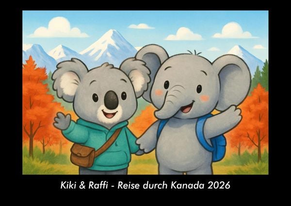 Produktbild: Kiki & Raffi - Reise durch Kanada 2026 Fotokalender DIN A3