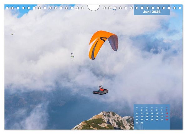 Produktbild: Paragliding - Aufbruch zu neuen H&ouml;henfl&uuml;gen (Wandkalender 2026 DIN A4 quer), CALVENDO Monatskalender