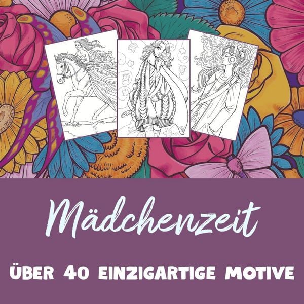 Produktbild: Malbuch M&auml;dchenzeit